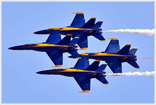 The US Navy Blue Angels are based right in El Centro during the winter.